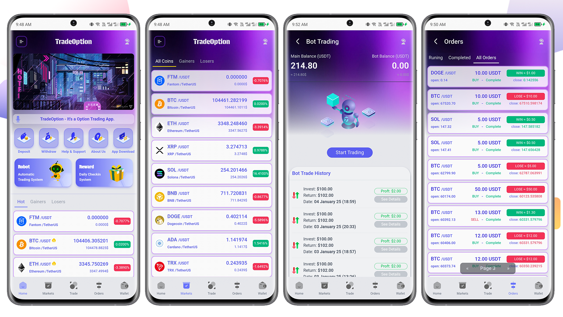 TradeOption Trading Platform