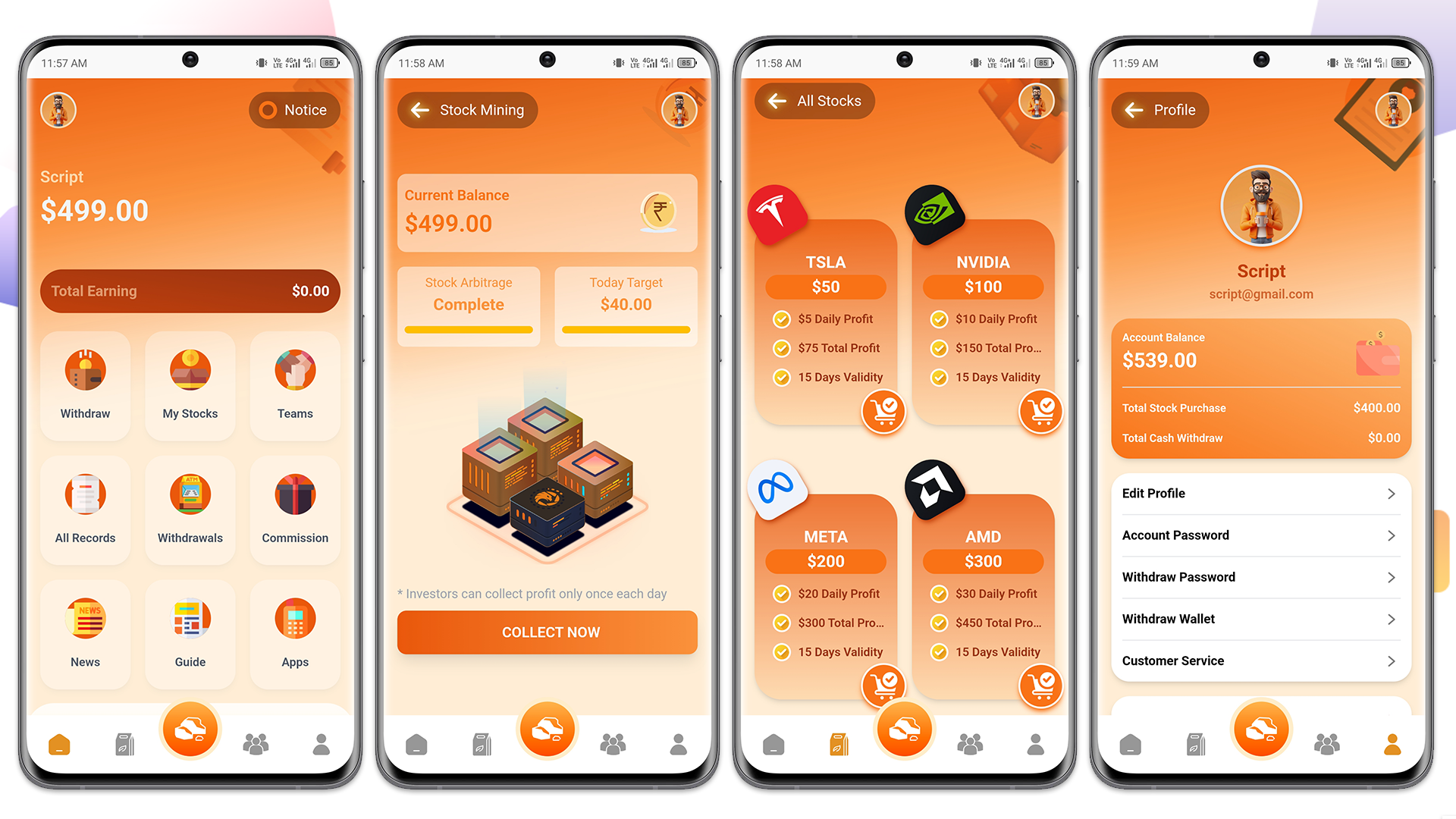 myStock Stock Mining Script