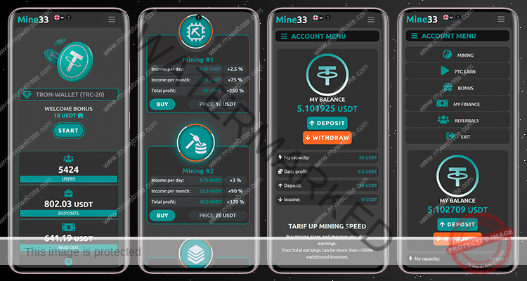 USDT Auto Mining PHP Script
