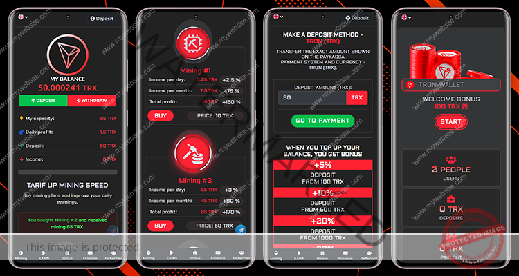 Tron Auto Mining PHP Script
